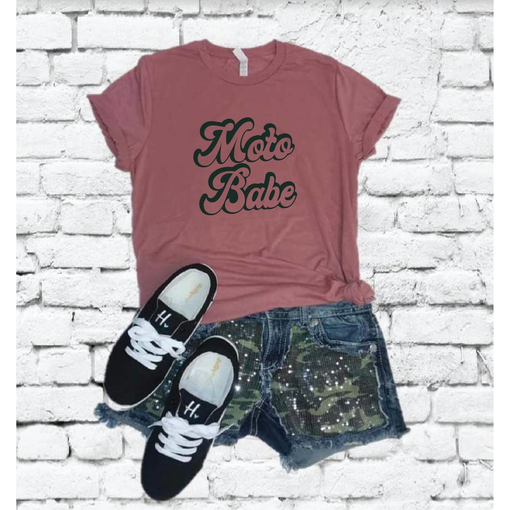Moto Babe Tee Motorcycle Dirtbike Riding Side by Side SXS Offroad T-shirt